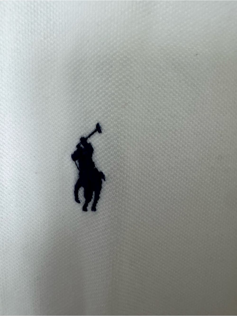 Ralph Lauren White Polo with Navy Pony Logo - Picture 5 of 9